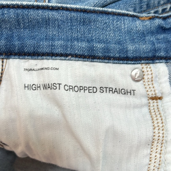 7 For All Mankind High Waisted Cropped Jeans - Picture 12 of 16